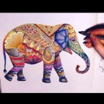Coloring for adults, Coloring Antistress, тварини, travel, sophisticated coloring antistress, животные, elephantanimals