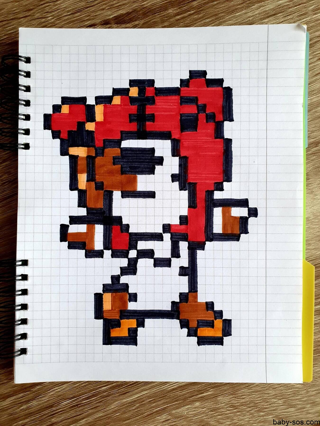 nita, нита, brawl stars, малюнки по клiтинкам, рисунки по клеточкам, pixel art, писксельные рисунки