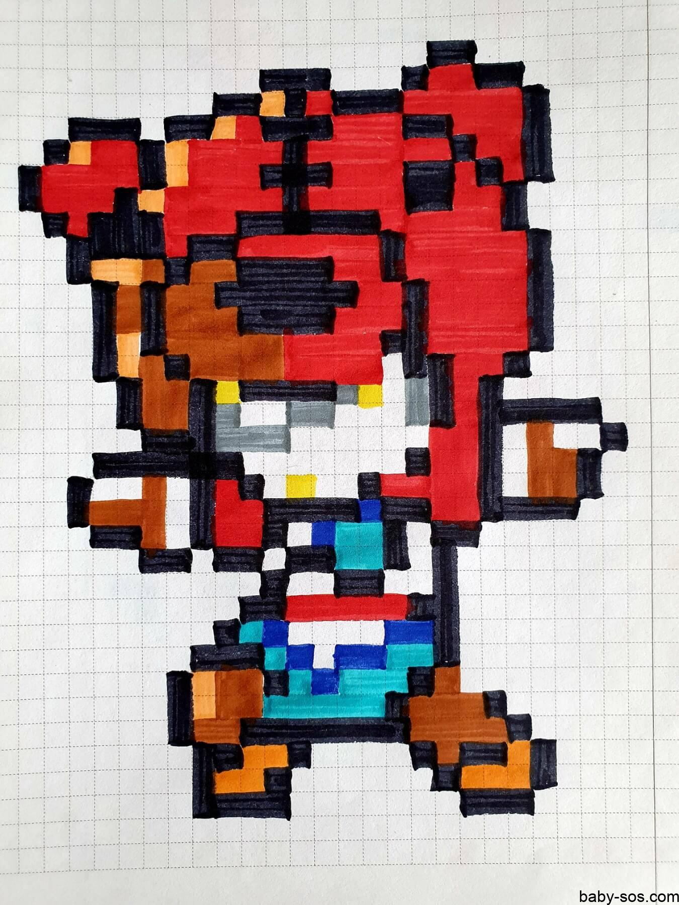 nita, нита, brawl stars, малюнки по клiтинкам, рисунки по клеточкам, pixel art, писксельные рисунки